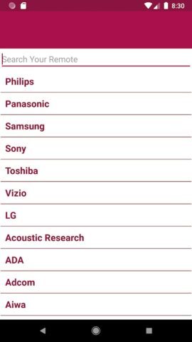 Universal Home Theatre Remote для Android — скриншот 2
