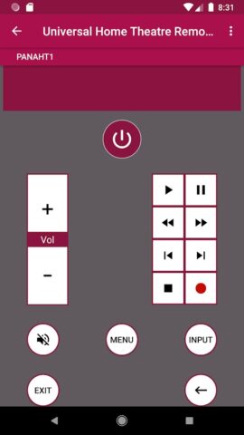 Universal Home Theatre Remote для Android — скриншот 4