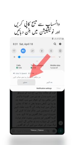 Urdu Text To Speech для Android — скриншот 5