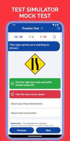 Utah DMV Practice Test для Android — скриншот 2