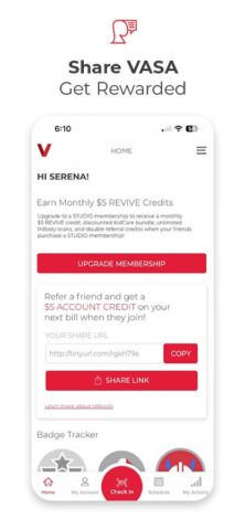VASA Fitness для Android — скриншот 1