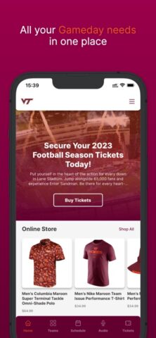 Virginia Tech HokieSports для iOS — скриншот 4