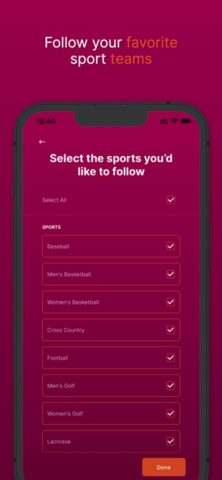 Virginia Tech HokieSports для iOS — скриншот 5