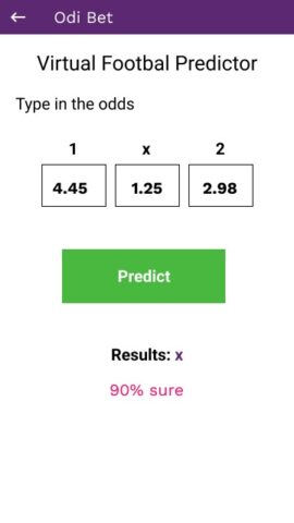 Virtual Football Bet Predictor для Android — скриншот 4