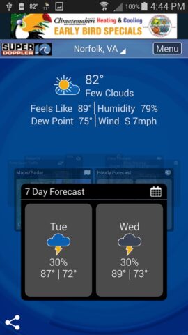 WAVY Weather для Android — скриншот 1
