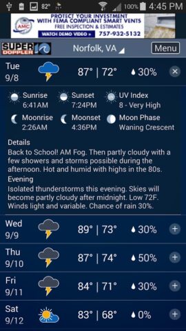 WAVY Weather для Android — скриншот 2