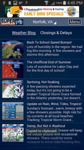 WAVY Weather для Android — скриншот 3