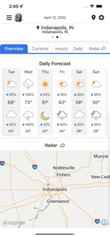 WTHR Live Doppler 13 Weather для iOS — скриншот 4