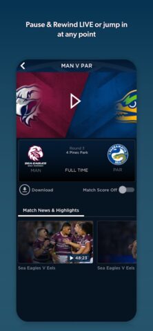 Watch NRL для Android — скриншот 2