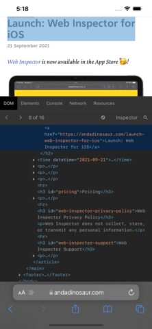 Web Inspector — скриншот 3