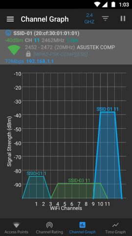 WiFi Analyzer (open-source) для Android — скриншот 4