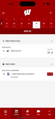 Wisconsin Badgers для iOS — скриншот 2