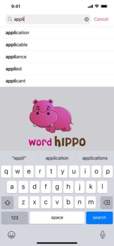 Word Hippo для iOS — скриншот 1