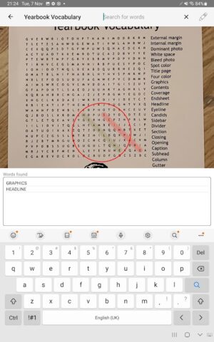 Word Search Scanner and Solver для Android — скриншот 1