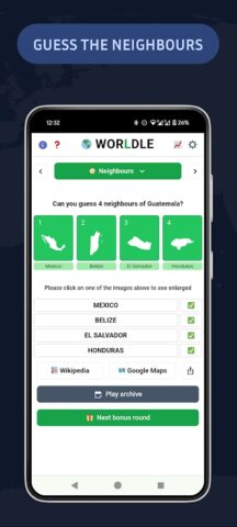 Worldle — Guess The Country! для Android — скриншот 3