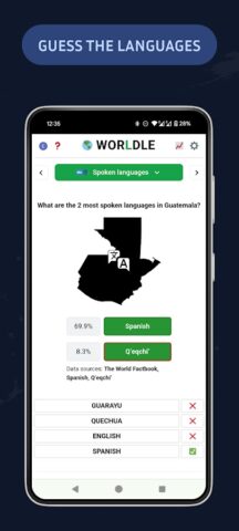 Worldle — Guess The Country! для Android — скриншот 5