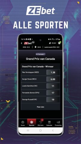 ZEbet Sportweddenschappen для Android — скриншот 5