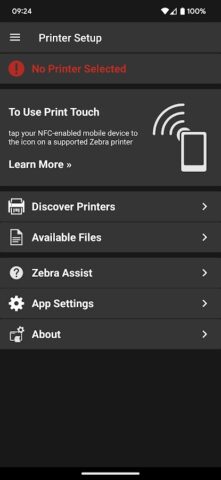 ZQ2 Zebra Printer Setup для Android — скриншот 1
