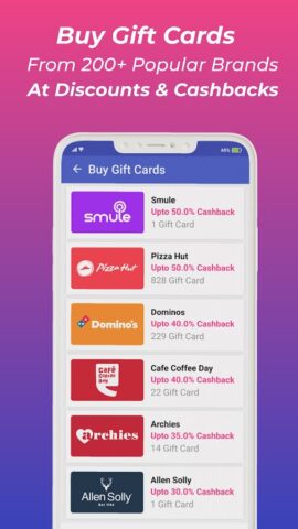 Zingoy: Gift Cards & Cashback для Android — скриншот 3