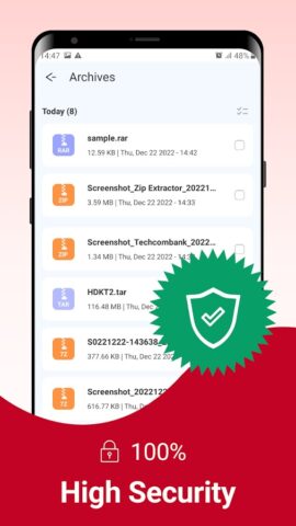 Zip Extractor — UnZIP, UnRAR для Android — скриншот 4