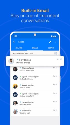 Zoho CRM — Sales & Marketing для Android — скриншот 4