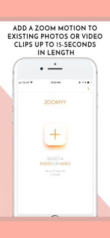 Zoomy Zoom Effect Pics & Video для iOS — скриншот 1