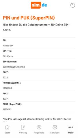 sim.de Servicewelt для Android — скриншот 3