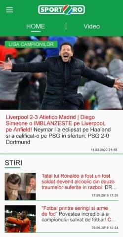 sport.ro для Android — скриншот 3