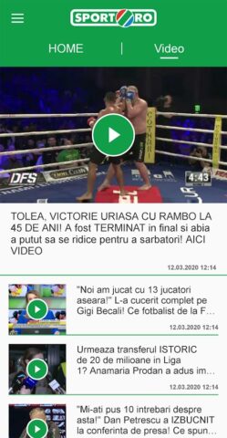sport.ro для Android — скриншот 4