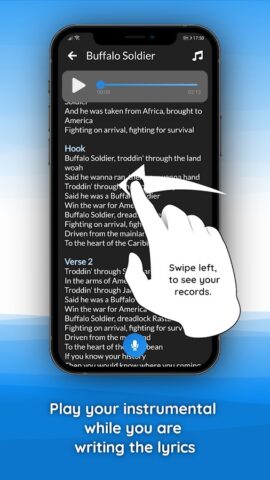 write lyrics & save your ideas для Android — скриншот 2