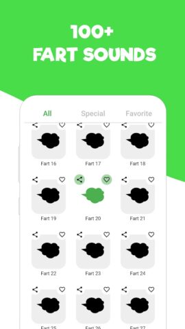 100+ Fart sounds для Android — скриншот 1