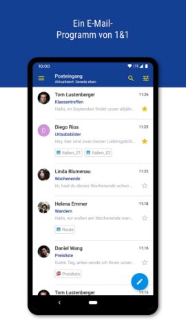 1&1 Mail для Android — скриншот 1