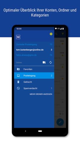 1&1 Mail для Android — скриншот 2