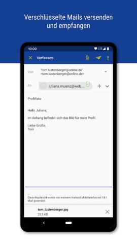 1&1 Mail для Android — скриншот 3