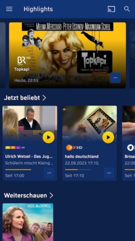 1&1 TV und Filme для Android — скриншот 2