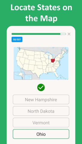 50 States: US Maps, Capitals для Android — скриншот 4