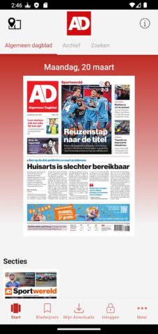 AD — Digitale krant для Android — скриншот 1