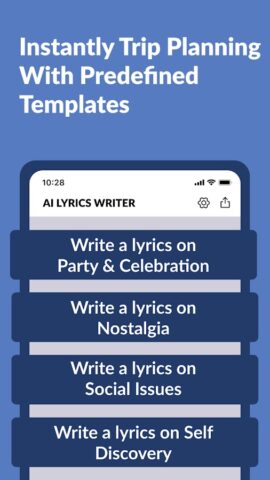 AI Lyrics Writer — Generator для Android — скриншот 2
