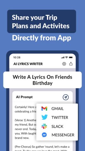 AI Lyrics Writer — Generator для Android — скриншот 4