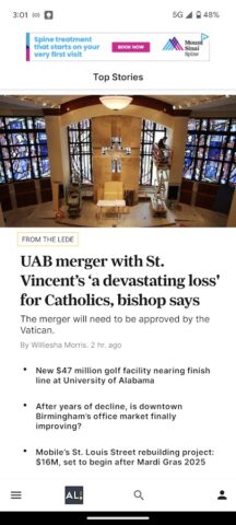 AL.com для Android — скриншот 1