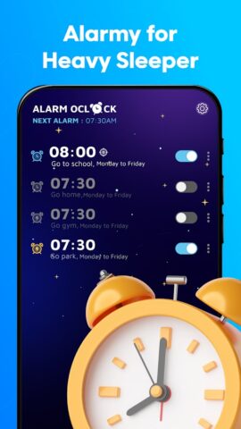 Alarmy: Alarm — Timer Clock для Android — скриншот 1
