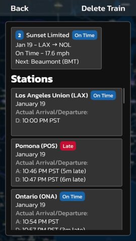 Amtraker | Amtrak Tracker для Android — скриншот 2