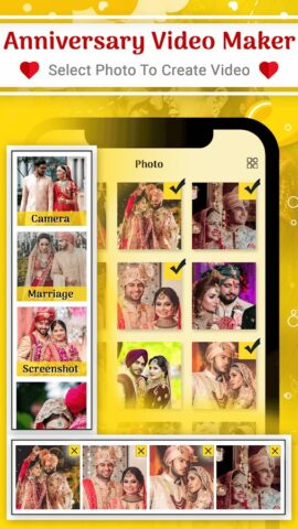 Happy Anniversary Video Maker для Android — скриншот 1