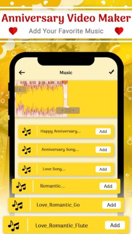 Happy Anniversary Video Maker для Android — скриншот 4
