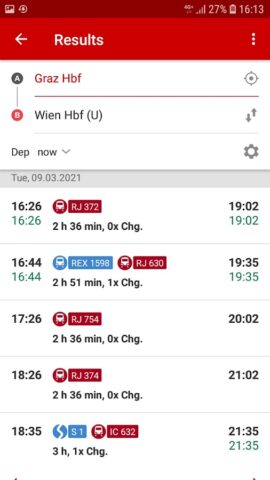 ÖBB Scotty для Android — скриншот 2