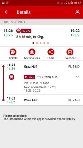 ÖBB Scotty для Android — скриншот 3