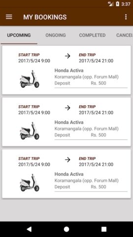 BYKEMANIA -Rent Bike Bangalore для Android — скриншот 4