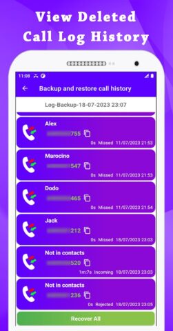 Backup & Restore Call History для Android — скриншот 2