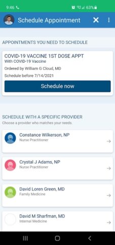 Baptist OneCare для Android — скриншот 3