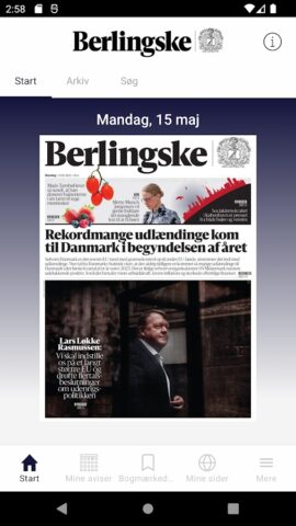 Berlingske e-avis для Android — скриншот 1